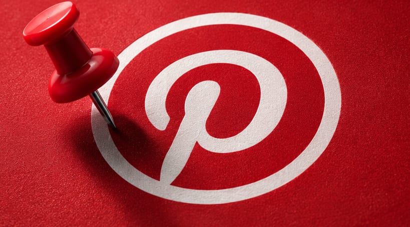 The letter P in the Pinterest logo is shaped like a pushpin.