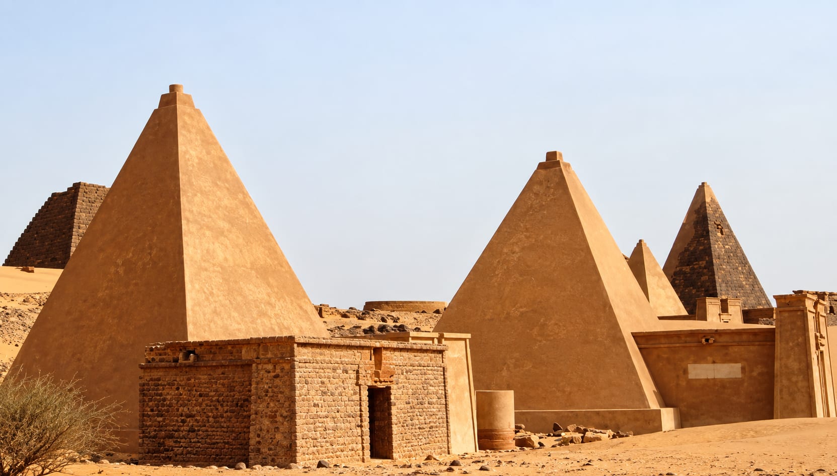 Sudan has more pyramids than Egypt — roughly twice as many.