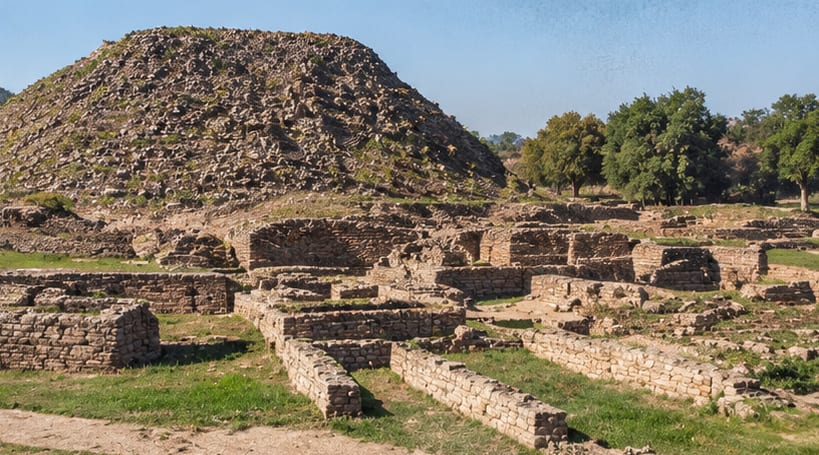 One of the world's oldest centres of higher learning stood at Takshashila.